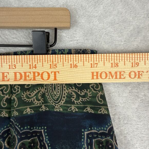 Vtg 90s Midi Skirt 16 Blue Brown Paisley Moody Grunge Boho Modest Whimsigoth Y2K - Picture 6 of 9